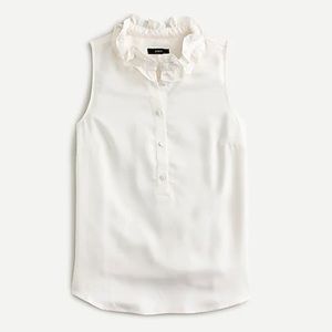 ✨NWT✨J. CREW//Ruffleneck sleeveless top